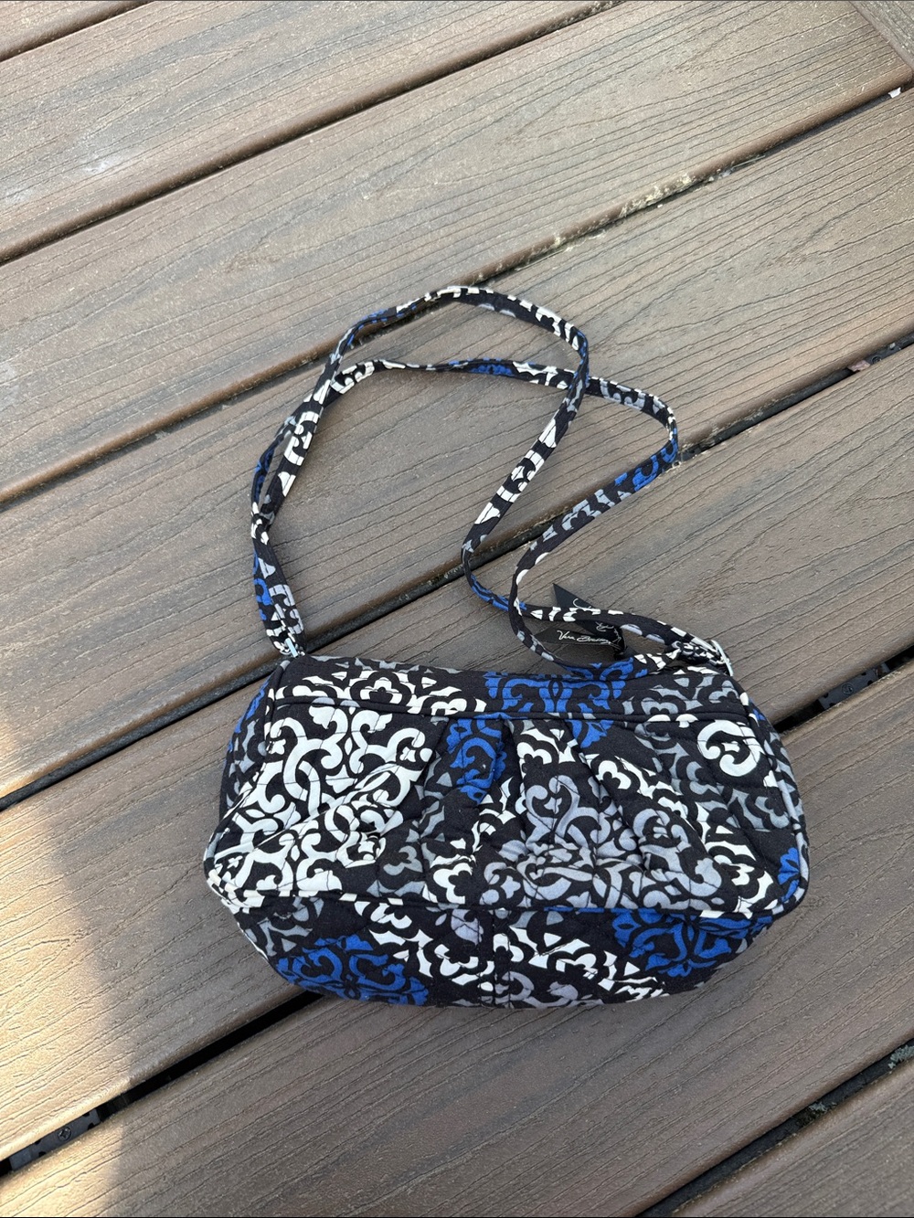 Vera Bradley “Canterbury Colbalt” Quilted Navy & White Patterned Tote Set 9 pcs - Picture 4 of 9